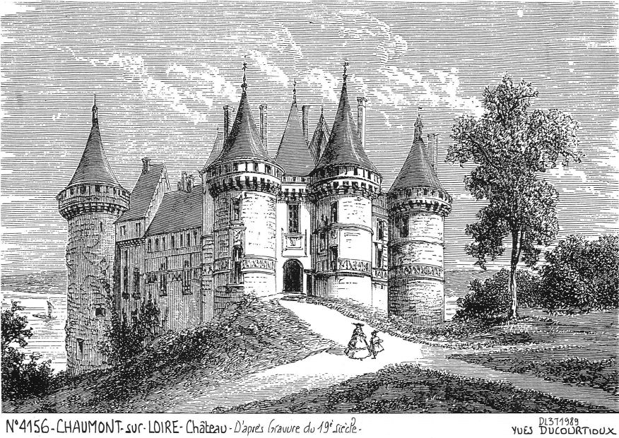 N 41056 - CHAUMONT SUR LOIRE - château (d'aprs gravure ancienne)